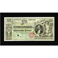 Argentina El Banco Nacional 50 Pesos 1888 Pick