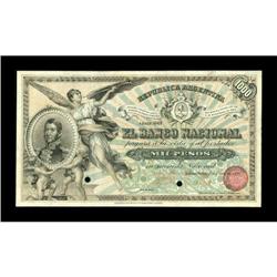 Argentina El Banco Nacional 1000 Pesos 1888