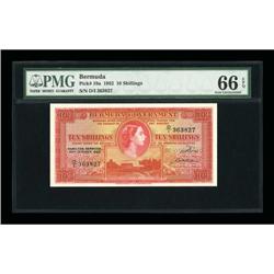 Bermuda 10 Shillings 1952 Pick 19a