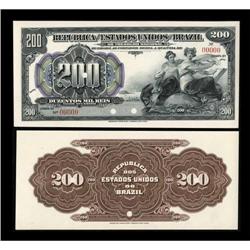 Brazil No Thesouro Nacional 200 Mil Reis