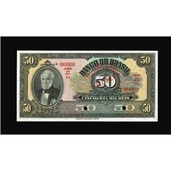 Brazil 50 Reis 1923 Pick 119s UNL SpecimenA specimen is