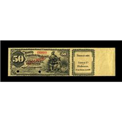 Cuba El Banco Espanol de la Habana 50 Centavos