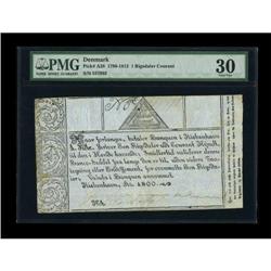 Denmark 1 Rigsdaler Courant 1788-1813 Pick A28