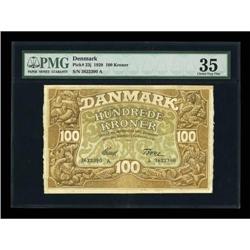 Denmark National Bank Copenhagen 100 Kroner 1923