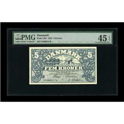 Denmark National Bank Copenhagen 5 Kroner 1933