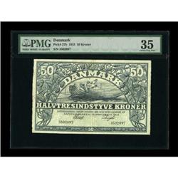 Denmark National Bank Copenhagen 50 Kroner 1933