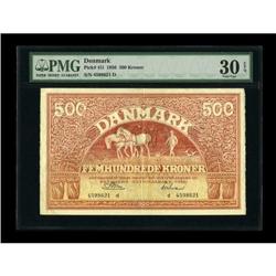 Denmark Danmarks Nationalbank 500 Kroner 1956
