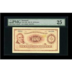 Denmark Danmarks Nationalbank 100 Kroner 1961-70