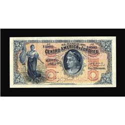 El Salvador 5 Pesos El Banco de Centro America y Londre