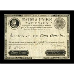 France Domaines Nationaux 500 Livres 1790 pick