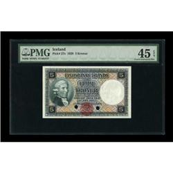 Iceland Landsbanki Islands 5 Kronur 1928 Pick