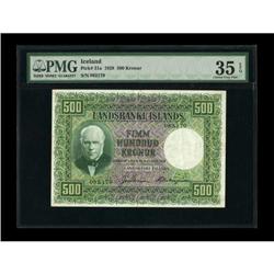 Iceland Landsbanki Islands 500 Kronur 1928 Pick
