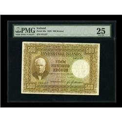 Iceland Landsbanki Islands 500 Kronur 1928 Pick