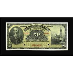 Mexico 20 Pesos El Banco Mercantil de Monterrey (1907)