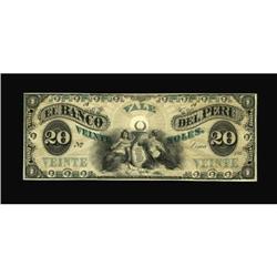 Peru El Banco del Peru 20 Soles 186x Pick S366