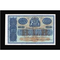 Scotland British Linen Bank 5 Pounds 4/11/42