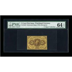 Fr. 1228(a?) 5¢ First Issue Perforated 16 PMG