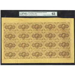 Fr. 1230 5¢ First Issue Sheet of 20 PMG Ch 63