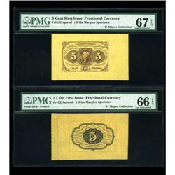 Fr. 1231SP 5¢ First Issue Wide Margin Pair PMG