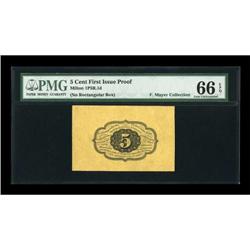 Fr. 1231SP 5¢ First Issue PMG Gem Uncirculated