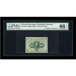 Fr. 1242 10¢ First Issue PMG Gem Uncirculated 66