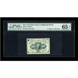 Milton 1E10F.2 10¢ First Issue Proof PMG 65