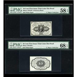 Milton 1DP10F.1 and 1DP10R.1 10¢ First Issue PMG