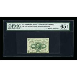 Fr. 1243 10¢ First Issue PMG Gem Uncirculated 65