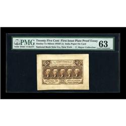 Milton 1P25F.1e 25¢ First Issue PMG Choice
