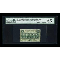 Fr. 1310 50¢ First Issue PMG Gem Uncirculated 66