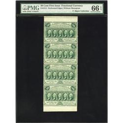 Fr. 1311 50¢ First Issue Vertical Strip of Four