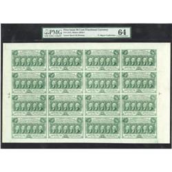 Fr. 1312 50¢ First Issue Complete Sheet of 16