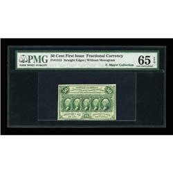 Fr. 1313 50¢ First Issue PMG Gem Uncirculated 65