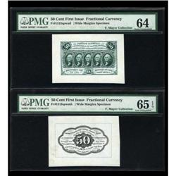 Fr. 1313SP 50¢ First Issue Wide Margin Pair PMG