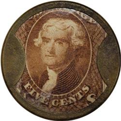 HB-132 EP-79 Scott-96a 5¢ J. Gault Ribbed Frame