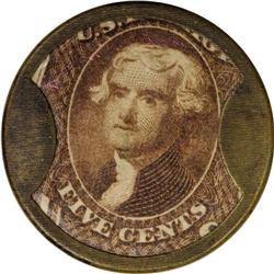 HB-132 EP-79 Scott-96a 5¢ J. Gault Ribbed Frame