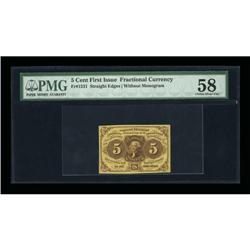 Fr. 1231 5c First Issue PMG Choice About Unc 58.
