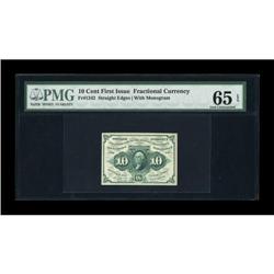 Fr. 1243 10¢ First Issue PMG Gem Uncirculated 65