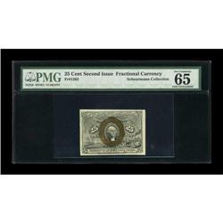 Fr. 1283 25¢ Second Issue PMG Gem Uncirculated