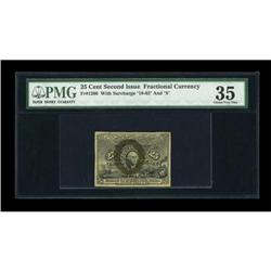 Fr. 1286 25c Second Issue Inverted "S" PMG