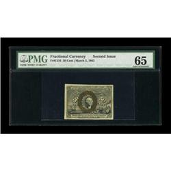 Fr. 1316 50¢ Second Issue PMG Gem Uncirculated