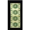 Image 2 : Fr. 1226 3c Third Issue Vertical Strip of Four