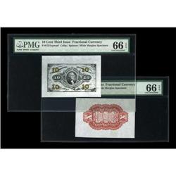 Fr. 1251/54SP 10c Third Issue Wide Margin Pair