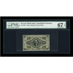 Fr. 1255 10c Third Issue PMG Superb Gem Unc 67