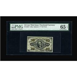 Fr. 1256 10c Third Issue PMG Gem Uncirculated 65