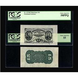 Fr. 1272SP 15c Third Issue PCGS Choice About New
