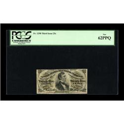 Fr. 1298 25c Third Issue PCGS New 62PPQ.