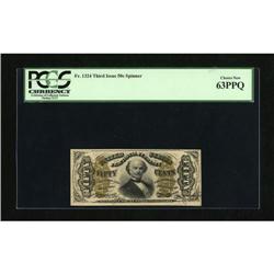 Fr. 1324 50c Third Issue Spinner PCGS Choice New