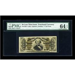 Fr. 1326 50c Third Issue Spinner PMG Choice