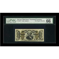 Fr. 1327 50¢ Third Issue Spinner PMG Gem